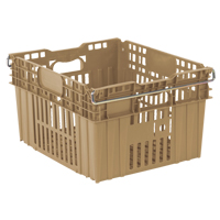 Contenant en plastique empilable Stack-N-Nest pour l'agriculture, 20" x 24" x 13,4", Beige Buying Direct Corp.