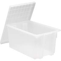 Heavy-Duty Stack & Nest Tote, 15" x 19.5" x 29.5", Clear Buying Direct Corp.