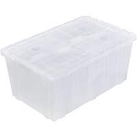 FP243C FliPak Nestable Tote, 26.9" x 16.9" x 12.1", Clear Buying Direct Corp.