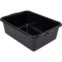 All-Purpose Flat-Bottom Storage Tub, 7" H x 15" D x 21" L, Plastic, Black Buying Direct Corp.