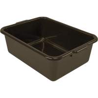All-Purpose Flat-Bottom Storage Tub, 7" H x 15" D x 21" L, Plastic, Brown Buying Direct Corp.