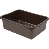 All-Purpose Ribbed-Bottom Storage Tub, 7" H x 15" D x 21" L, Plastic, Brown Buying Direct Corp.