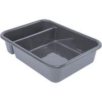 All-Purpose Compartmentalized Storage Tub, 5" H x 15" D x 20" L, Plastic, Grey Buying Direct Corp.