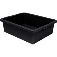 All-Purpose Ribbed-Bottom Storage Tub, 7" H x 17" D x 22" L, Plastic, Black Buying Direct Corp.