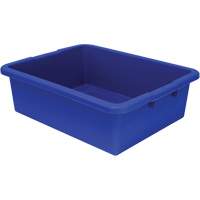 All-Purpose Ribbed-Bottom Storage Tub, 7" H x 17" D x 22" L, Plastic, Blue Buying Direct Corp.