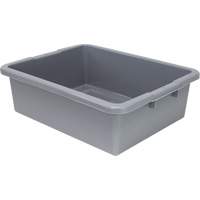All-Purpose Ribbed-Bottom Storage Tub, 7" H x 17" D x 22" L, Plastic, Grey Buying Direct Corp.