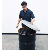 Couvercle pour baril ouvert en acier galvanis&eacute; Buying Direct Corp.