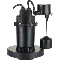 Thermoplastic Submersible Sump Pump, 2560 GPH, 115 V, 4.6 A, 1/3 HP Buying Direct Corp.