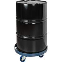 Drum Dolly, Steel, 1400 lbs. Capacity, 24" Diameter, Blue Elastic Casters Buying Direct Corp.