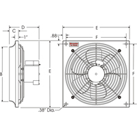 All Purpose Wall Fans, Commercial, 10" Dia., 2 Speeds Buying Direct Corp.