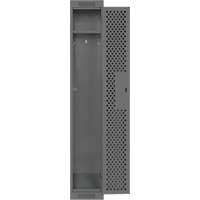 Clean Line Lockers, 12" x 12" x 72", Steel, Charcoal, Rivet (Assembled), Perforated Buying Direct Corp.
