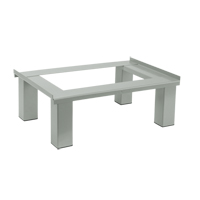 Free Standing Base, 4 Banks, 6" H x 48" W x 18" D, Grey, Steel Buying Direct Corp.
