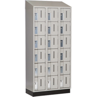 Concorde Heavy-Duty Lockers, 6 -tier, Bank of 3, 36" x 18" x 82", Steel, Grey, Welded (Assembled) Buying Direct Corp.