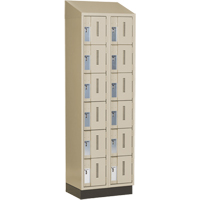 Concorde Heavy-Duty Lockers, 6 -tier, Bank of 2, 24" x 18" x 82", Steel, Beige, Welded (Assembled) Buying Direct Corp.