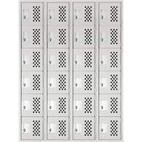 Clean Line Lockerettes, 6 -tier, Bank of 4, 18" x 72" x 12", Steel Buying Direct Corp.