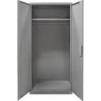 Wardrobe Storage Cabinet, Steel, 36" W x 18" D x 72" H, Grey Buying Direct Corp.