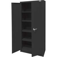 Storage Cabinet, Steel, 4 Shelves, 66" H x 30" W x 15" D, Black Buying Direct Corp.