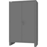 Cabinet with Hanging Bar & Standard Recessed Doors, Steel, 78" H x 48" W x 24" D, Grey Buying Direct Corp.