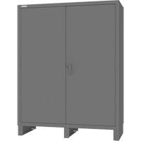 Cabinet with Hanging Bar & Standard Recessed Doors, Steel, 78" H x 60" W x 24" D, Grey Buying Direct Corp.