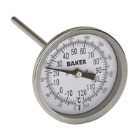 Bi-Metal Thermometers, Contact, Analogue, 0-250°F (-20-120°C) Buying Direct Corp.