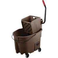 WaveBrake&reg; Mop Bucket & Wringer Combo Pack, Side Press, 8.75 US Gal.(35 Quart), Brown Buying Direct Corp.