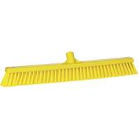 Combo Bristle Push Broom, Coarse/Fine Bristles, 24", Polyester, Yellow Buying Direct Corp.