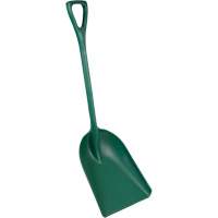 One-Piece Metal Detectable Shovel, 13-3/4" x 17" Blade, 42-1/2" Length, Plastic, Green Buying Direct Corp.