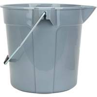 Round Bucket with Pouring Spout, 2.64 US Gal. (10.57 qt.) Capacity, Grey Buying Direct Corp.