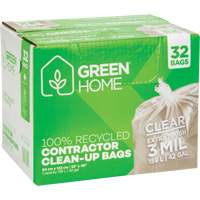 Green Home Garbage Bags, Strong, 33" W x 48" L, 3 mils, Clear, 159 L (42 Gal.) Capacity Buying Direct Corp.