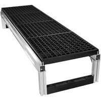 FOUNDATION Open Drainage Modular Aluminum Work Platform Kit, 18" W x 72" D, 400 lbs. Capacity, All-Welded Buying Direct Corp.