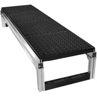 FOUNDATION Diamond-Plate Traction Modular Aluminum Work Platform Kit, 18" W x 72" D, 400 lbs. Capacity, All-Welded Buying Direct Corp.
