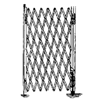 Galvanized Folding Security Gates, Fixed Single Folding, 4' L x 6' H Expanded Buying Direct Corp.