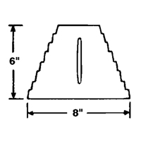 Cale de roue, 9" x 8" x 6", Noir Buying Direct Corp.