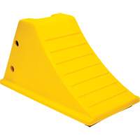 Wheel Chocks with Rubber Tread, Polyurethane, Yellow, 11-1/4" W x 21" D x 12-1/4" H Buying Direct Corp.