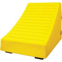 400 Ton Large Equipment Wheel Chock with Handle & Hole, Urethane, Yellow Buying Direct Corp.