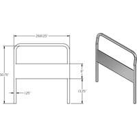 Poign&eacute;e chrom&eacute;e de 30" pour chariot &agrave; plateforme Buying Direct Corp.