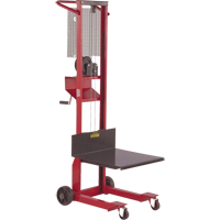 Platform Lift Stacker, Hand Winch Operated, 500 lbs Capacity, 54" Max Lift Buying Direct Corp.