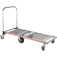 Six Wheel Folding Platform Truck, Aluminum, 1550 lbs., 61-7/8" L x 23-1/4" W, 39" High Buying Direct Corp.