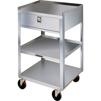 Stainless Steel Equipment Stands, 300 lbs. Capacity, Stainless Steel, 16-3/4" x W, 30-1/8" x H, 18-3/4" D, 1 Drawers Buying Direct Corp.