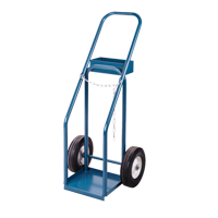 Gas Cylinder Carts, Semi-Pneumatic Wheels, 12" W x 10" L Base, 400 lbs. Buying Direct Corp.