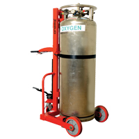 Hydraulic Large Liquid Gas Cylinder Cart HLCC, Polyurethane Wheels, 20" W x 20" D Base, 1000 lbs. Buying Direct Corp.