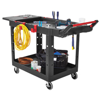 Heavy-Duty Adaptable Utility Cart, 2 Tiers, 17-3/4" x 36" x 46-1/5", 500 lbs. Capacity Buying Direct Corp.