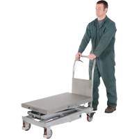 Table &eacute;l&eacute;vatrice hydraulique manuelle &agrave; ciseaux, 35-1/2" lo x 20" la, Partiellement en acier inoxydable, Capacit&eacute; 800 lb Buying Direct Corp.