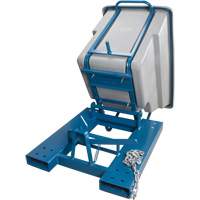Self-Dumping Hopper, Polyethylene, 5/8 cu.yd., Grey Buying Direct Corp.