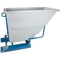 Self-Dumping Hopper, Polyethylene, 1-1/10 cu.yd, Grey Buying Direct Corp.