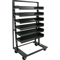 Single-Sided Heavy Duty A-Frame Cart with 6 Trays, 38" x 25" x 63", 2500 lbs. Capacity Buying Direct Corp.