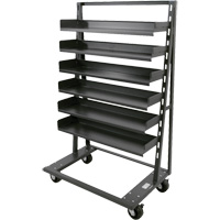 Single-Sided Heavy Duty A-Frame Cart with 6 Trays, 38" x 25" x 63", 2500 lbs. Capacity Buying Direct Corp.
