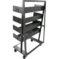 Single-Sided Heavy Duty A-Frame Cart with 4 Large Trays, 38" x 25" x 63", 2500 lbs. Capacity Buying Direct Corp.