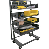 Single-Sided Heavy Duty A-Frame Cart with 4 Large Trays, 38" x 25" x 63", 2500 lbs. Capacity Buying Direct Corp.