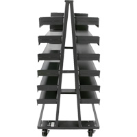 Double-Sided Heavy Duty A-Frame Cart with 12 Trays, 38" x 30" x 63", 2500 lbs. Capacity Buying Direct Corp.